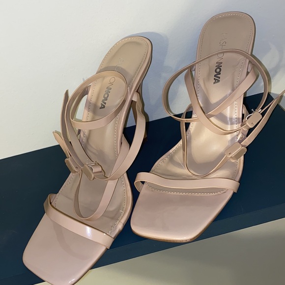 Can I Talk To You Nude Strappy Heels - Picture 5 of 9